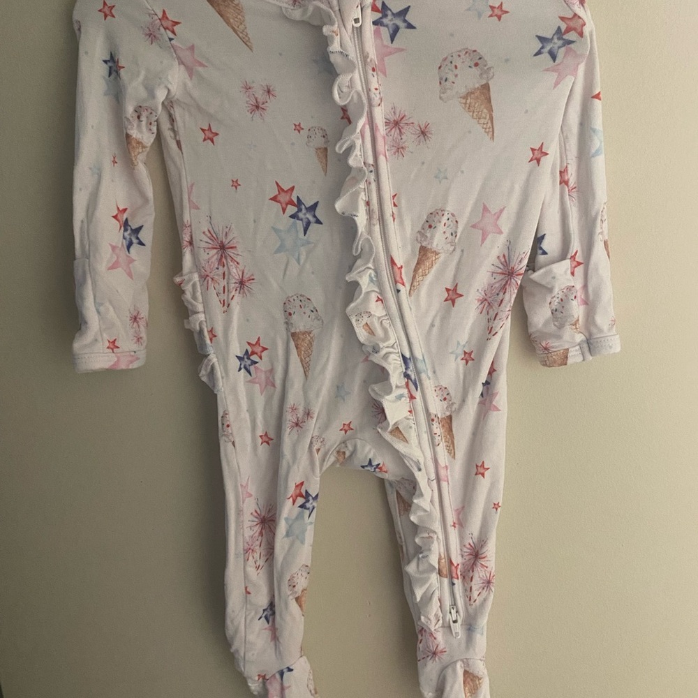 Little Pajama Co - Patriotic Ice Cream Double Zipper Pajamas